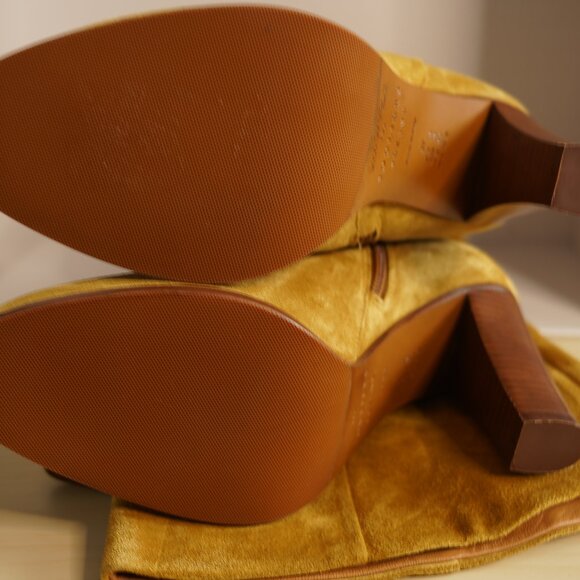 Sezane Annaelle Thigh-high suede boots in Ochre Size 37 (US 7) - Picture 4 of 5
